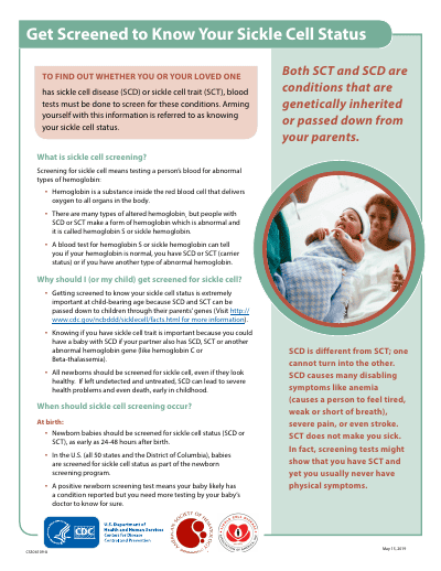 Get Screened to Know Your Sickle Cell Status preview