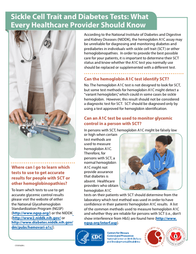 Sickle Cell Trait and Diabetes Tests — Provider Brief preview