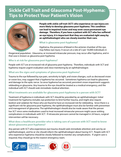 Sickle Cell Trait and Glaucoma Post-Hyphema — Provider Brief preview